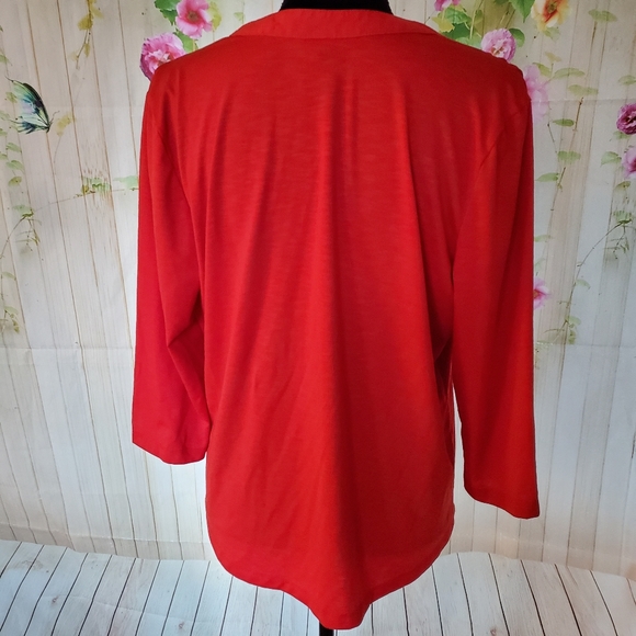 Rafaella blouse red button - Picture 4 of 5